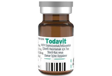 TODAVIT IM / IV ENJEKSIYONLUK / INFUZYONLUK COZELTI HAZIRLAMAK ICIN TOZ (4 FLAKON)